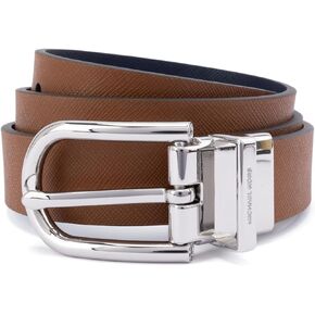 Michael Kors Women's 1 Inch Reversible to Saffiano Leather Belt