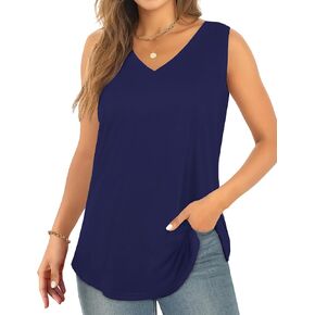 Auruza Womens Tank Tops ، V الرقبة غير الرسمية Camilessless Camisole Blouses Flowy Summer Summer Stirt