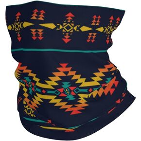 Aztec Native southwest Ethnic american vintage Neck Gaiter for Men Women Face Mask Bandana Headwear Scarf Balaclava