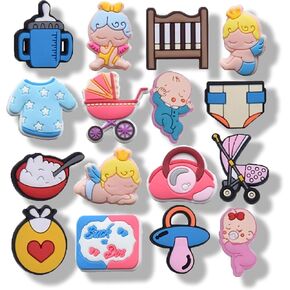 16 Pcs Baby Shoe Charms, Shoe Decoration Party Gifts For Boys Girls Kids, Women.