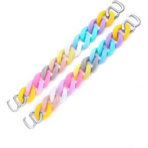 2 Pcs Shoe Chains, Candy Color Shoe Charms to DIY Your Clog Sandals, Favors Gifts for Party for Girls Boys