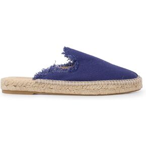 Zaragoza Authentic Spanish Espadrille Flat Slides for Women - Sustainable, Eco Friendly, Vegan Shoes. Classic Style, Organic Cotton Canvas Upper, Comfy Insole, Jute Midsole, Rubber Sole. Made in Spain