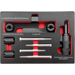 ZKTOOL Engine Camshaft Timing Lock Tool Kit for Volvo S40 S60 XC90, Crankshaft Timing Tool, OEM 9995452 9995451, Sponge Packing