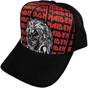 Iron Maiden Eddie Logo Repeat Baseball Cap Size One Size Black