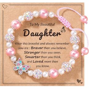 Unique Butterfly Gifts for Daughter, Birthday Valentines Graduation Christmas Jewelry Gifts for Girl