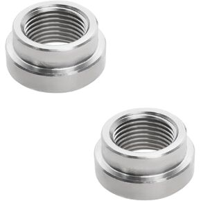 SING F LTD 2Pcs M18x1.5 Stainless Steel Stepped Nut Bung O2 Sensor Nut