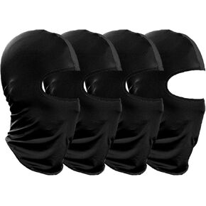 4-Pack Balaclava Outdoor Bike Riding Headgear Motorcycle Face Mask Ski Hat (Black)