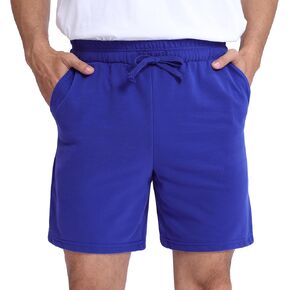 Men’s Shorts 100% Cotton with Pockets – Lightweight, Soft Athletic Shorts for Lounge, Sleep, Workout