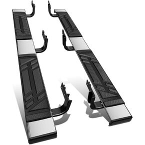 DNA MOTORING 6.5" Running Boards Side Step Nerf Rails Bars Compatible with Ram 1500 2011-2018, 2500 3500 2011-2024, 1500 Classic 2019-2024, Fits Crew Cab Models, STEPB-U-RAM09-T1-C