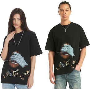 Men's Graphic T-Shirt, 250Gsm Cotton, Digital Print, Michael Jackson Tshirt, Crewneck Tee, Vintage Graphic Shirt for Men