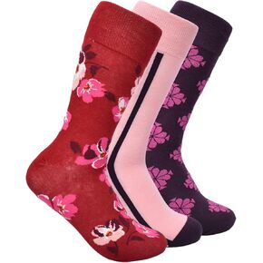 kate spade new york Women's 3-Pack Fall Poppy Crew Socks, Soft & Comfortable