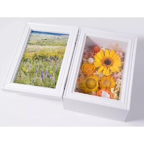 الزهور المحفوظة لـ Joyflower مع إطار صورة 5 × 7 ، إطار صور الورود الأبدية الحقيقية ، وردة محفوظة إلى الأبد هدية مائية ديزي للزوجة ، صديقة ، أمي ، الجدة في عيد ميلاد عيد الأم