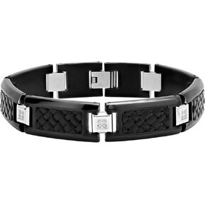 Men's Stainless Steel Bracelet Woven Link Fashion Accessory