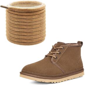 Waxed Shoe Laces for UGG Boots, 3/16"(4.5mm) Round Cotton Boot Shoelaces Replacement Strings