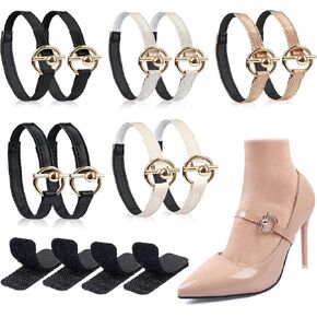 5 Pairs High Heel Shoe Straps Detachable Shoe Straps High Heel Bands Elastic Shoe Strap for Holding Loose High Heels Slippers Sandals