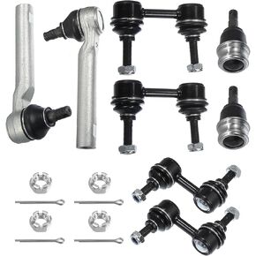 X Autohaux 8pcs مفاصل الكرة السفلية السفلى من قضبان التعادل أدوات التعليق ل Subaru Forester Impreza ES3712 K9513 K750041 K750049