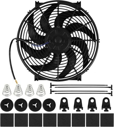 12 بوصة 12 "Universal Slim Push Push Pull Collectiatiator Colling 12V Mount Kit ، 12V 80W Motor in Kuwait
