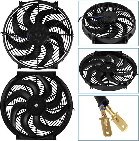 12 بوصة 12 "Universal Slim Push Push Pull Collectiatiator Colling 12V Mount Kit ، 12V 80W Motor in Kuwait