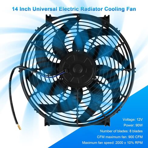 12 بوصة 12 "Universal Slim Push Push Pull Collectiatiator Colling 12V Mount Kit ، 12V 80W Motor in Kuwait