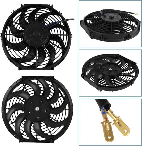 12 بوصة 12 "Universal Slim Push Push Pull Collectiatiator Colling 12V Mount Kit ، 12V 80W Motor in Kuwait