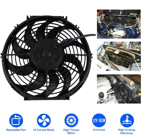 12 بوصة 12 "Universal Slim Push Push Pull Collectiatiator Colling 12V Mount Kit ، 12V 80W Motor in Kuwait