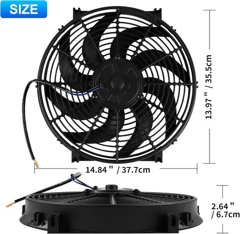 12 بوصة 12 "Universal Slim Push Push Pull Collectiatiator Colling 12V Mount Kit ، 12V 80W Motor in Kuwait