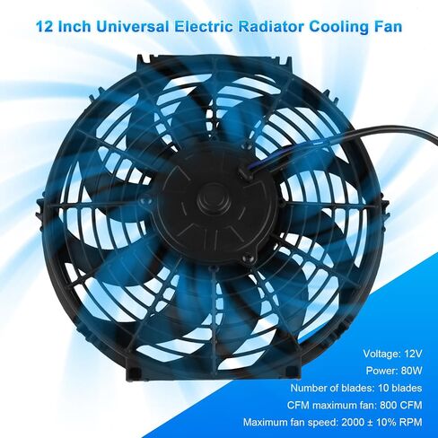 12 بوصة 12 "Universal Slim Push Push Pull Collectiatiator Colling 12V Mount Kit ، 12V 80W Motor in Kuwait