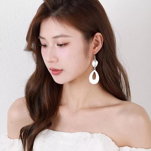 Trendy Gold Silver Geometric Dangle Earrings Geometric Statement Earrings for Women Modern Simply Alloy Drop Earrings Lightweight Jewelry in Kuwait