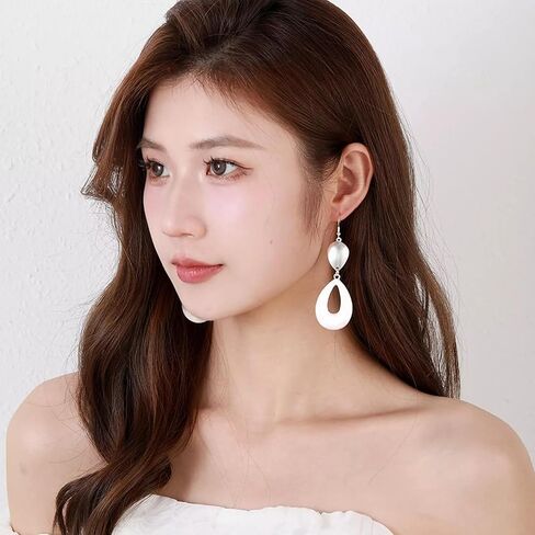 Trendy Gold Silver Geometric Dangle Earrings Geometric Statement Earrings for Women Modern Simply Alloy Drop Earrings Lightweight Jewelry in Kuwait