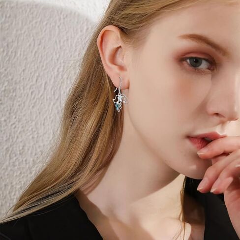 Raccoon/Cactus/Longhorn/Arican Earring 925 Sterling Silver Astronaut/Raccoon/Moth/Sunflower Jewelry for Women in Saudi Arabia