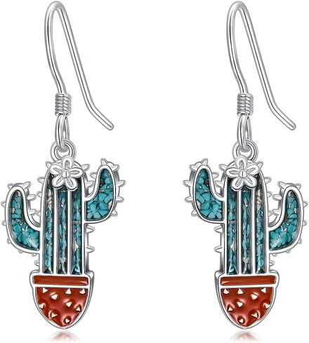 Raccoon/Cactus/Longhorn/Arican Earring 925 Sterling Silver Astronaut/Raccoon/Moth/Sunflower Jewelry for Women in Saudi Arabia