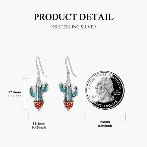 Raccoon/Cactus/Longhorn/Arican Earring 925 Sterling Silver Astronaut/Raccoon/Moth/Sunflower Jewelry for Women in Saudi Arabia