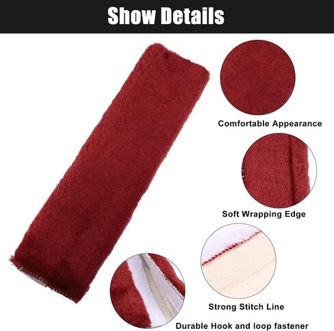 X AUTOHAUX 2 Pcs Plush Car Seat Belt Protector Pads Shoulder Strap Seatbelt Soft Comfort Cover Universal Pink in Saudi Arabia
