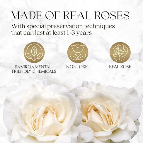 Open Heart Love Box مع 16 الورود المحفوظة - زهرة ساحرة ، هدايا لها ، أمي ، وابنتها ، 9.45 "× 9.45" × 8.6 "(أحمر) in Kuwait