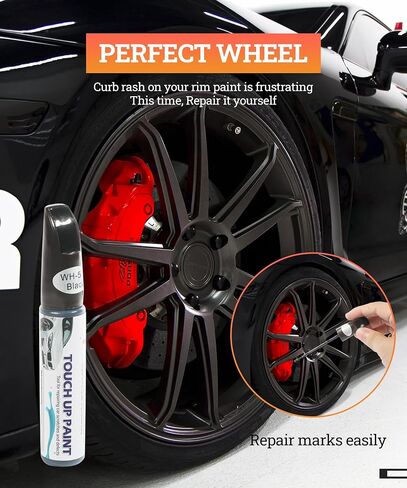 Zlirfy Car Touch Up Fill Paint Pen,Car Wheel Scratch Fix Rim Touch Up Paint Rim Scratch Repair Pen,Two-In-One Wheel Repair Paint,Car Wheel Scratch Remove,Used for Fix Rim Scratches (Silver) in Saudi Arabia