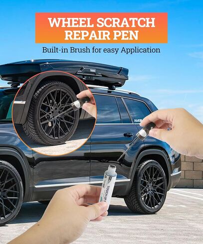 Zlirfy Car Touch Up Fill Paint Pen,Car Wheel Scratch Fix Rim Touch Up Paint Rim Scratch Repair Pen,Two-In-One Wheel Repair Paint,Car Wheel Scratch Remove,Used for Fix Rim Scratches (Silver) in Saudi Arabia