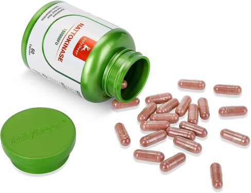Nattokinase 6000 FU لكل وجبة من الإنزيم ، زجاجة كاملة 180،000 فو ، مع الأرز الكوجيك الأحمر ، خلاصة سالفيا miltiorrhiza - 120 كبسولات نباتية من ناتوكيناز 150 ملغ - خالية من الغلوتين ، غير المعدلة وراثيا in Kuwait