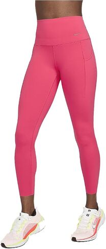 Nike Universa Women's Medium-Support High-Waisted 7/8 Leggings with Pockets (DQ5897-629, Aster Pink/Black) in Saudi Arabia