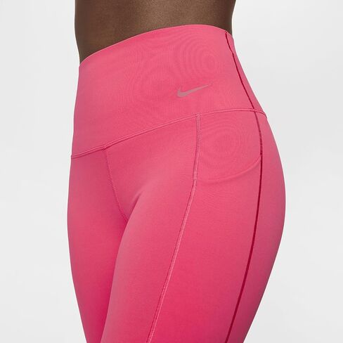 Nike Universa Women's Medium-Support High-Waisted 7/8 Leggings with Pockets (DQ5897-629, Aster Pink/Black) in Saudi Arabia