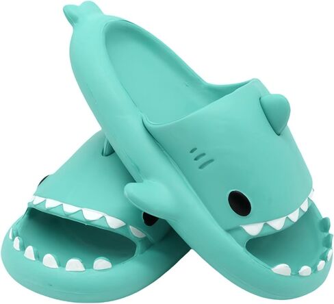 Toddler Shoes Shark Slippers Slides Sandals for 0-8yrs Kids Unisex for Girls and Boys Cloud Shower Slippers Garden Shoes Cartoon Slides Slip-Resistance Sandals Cushioned Thick Sole Beach Pool Slippers in Kuwait