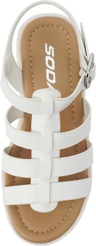 الصودا "Neola-2" ~ أطفال صغار/أطفال/فتيات مفتوحات أحزمة الكاحل منخفضة الكعب Lug Fisherman Sandal in Kuwait