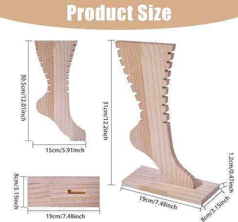 CHGCRAFT Foot Shaped Anklets Display Stand Wooden Detachable Jewelry Holder Foot Wooden Jewelry Display Stand Foot Wood Jewelry Display Rack for Anklets Bracelet Necklace Display, Brown Wood Color in Saudi Arabia