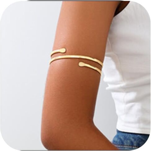 Gold Upper Arm Cuff Jewelry For Women Arm Bracelet Adjustable Fashion Dainty Trendy in Saudi Arabia