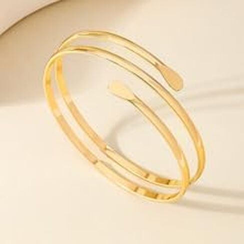 Gold Upper Arm Cuff Jewelry For Women Arm Bracelet Adjustable Fashion Dainty Trendy in Saudi Arabia