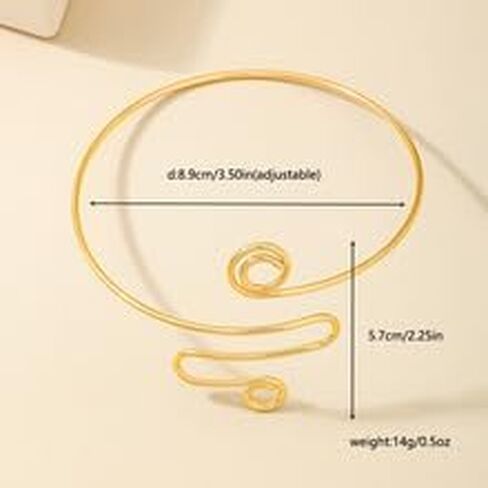 Gold Upper Arm Cuff Jewelry For Women Arm Bracelet Adjustable Fashion Dainty Trendy in Saudi Arabia
