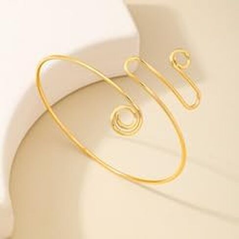 Gold Upper Arm Cuff Jewelry For Women Arm Bracelet Adjustable Fashion Dainty Trendy in Saudi Arabia