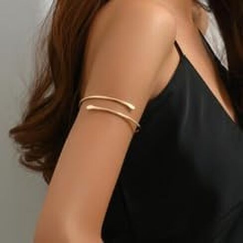 Gold Upper Arm Cuff Jewelry For Women Arm Bracelet Adjustable Fashion Dainty Trendy in Saudi Arabia