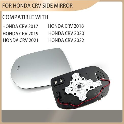 لـ Honda CRV 2017 2018 2019 2020 2021 2022 مرآة جانبية للركاب ، زجاج المرآة الجانبية اليمنى | ساخنة | مع لوحة الدعم | ث/نظام الكشف عن بقعة عمياء | ث/قوس التثبيت in Kuwait