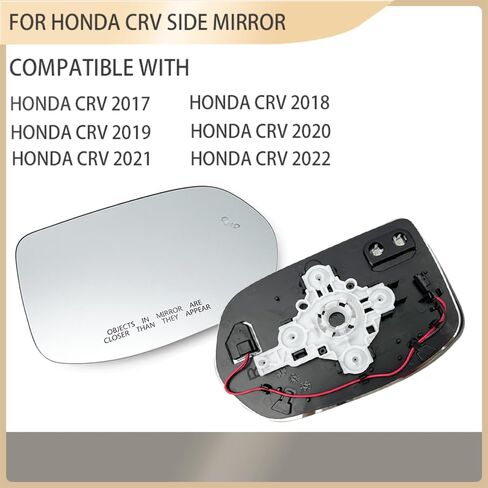 لـ Honda CRV 2017 2018 2019 2020 2021 2022 مرآة جانبية للركاب ، زجاج المرآة الجانبية اليمنى | ساخنة | مع لوحة الدعم | ث/نظام الكشف عن بقعة عمياء | ث/قوس التثبيت in Kuwait