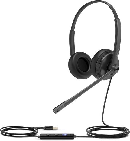YeaLink UH34 Noise Canceling Mono On-Ear Headset, MT Certified in Saudi Arabia